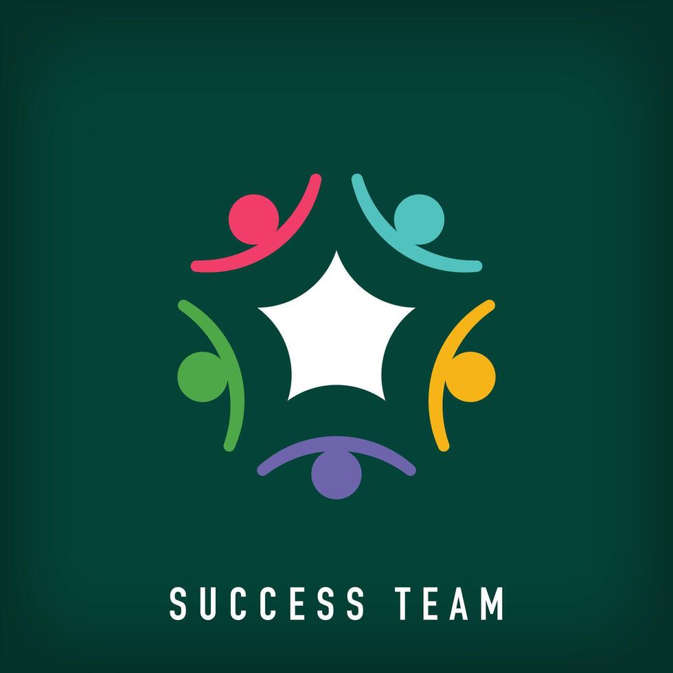 Simple successful team logo design. Union and partnership company corporate logo template. vector