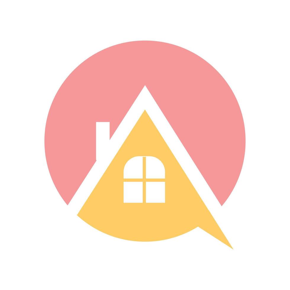 Ramadan Stay at Home logo with crescent and house icon symbolizing a social media campaign vector