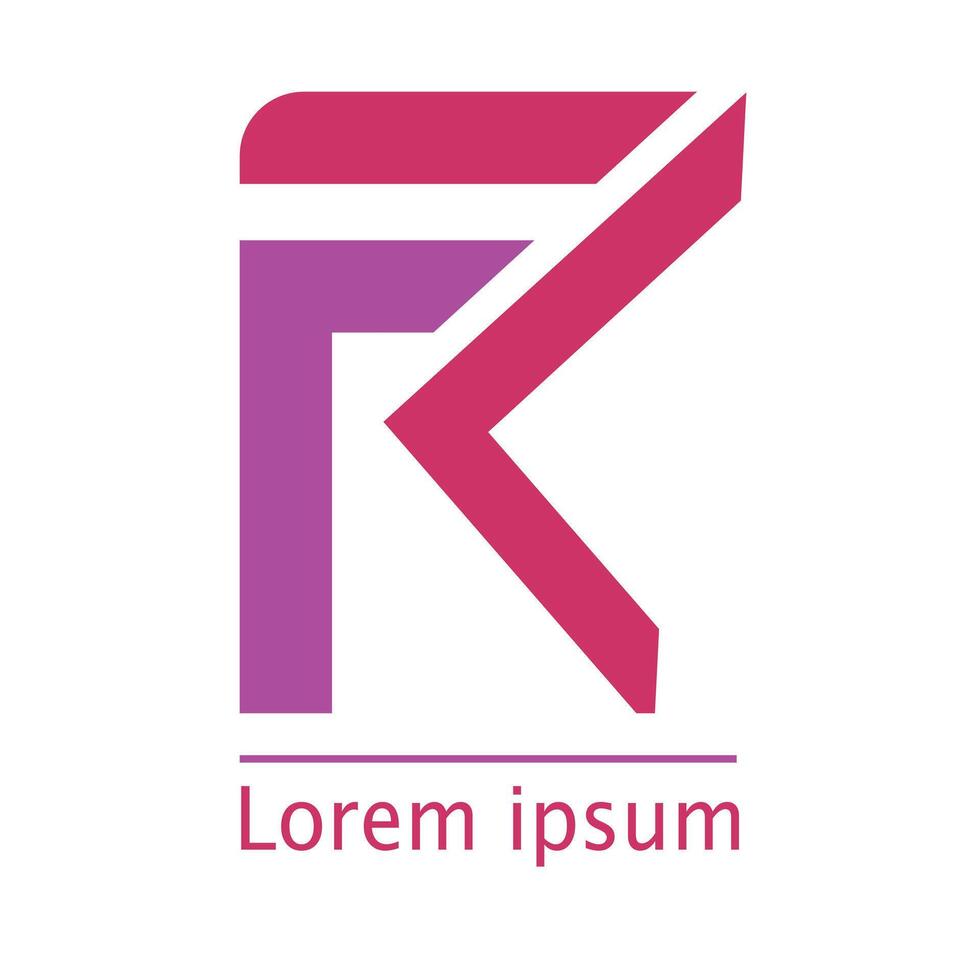 Chic FK logo design for business vector