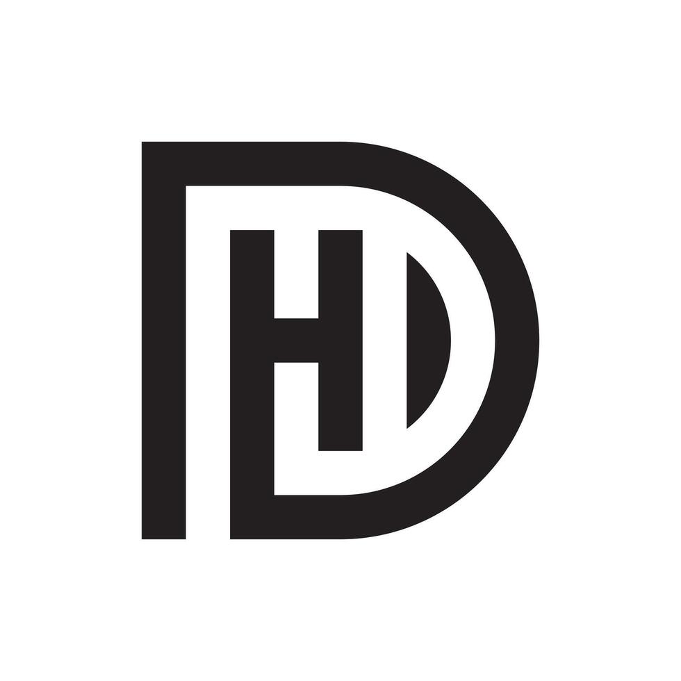 HD connected line geometric logo vector