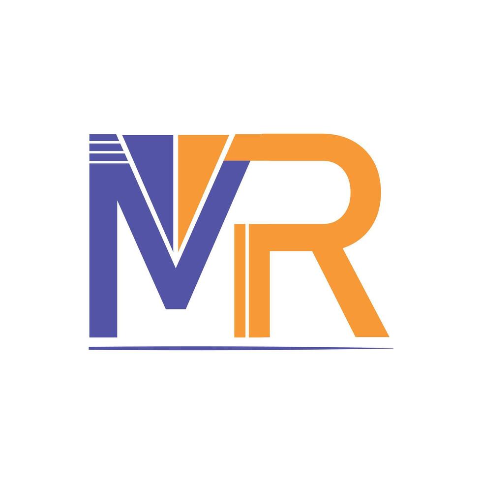 MR letter logo concept design vector