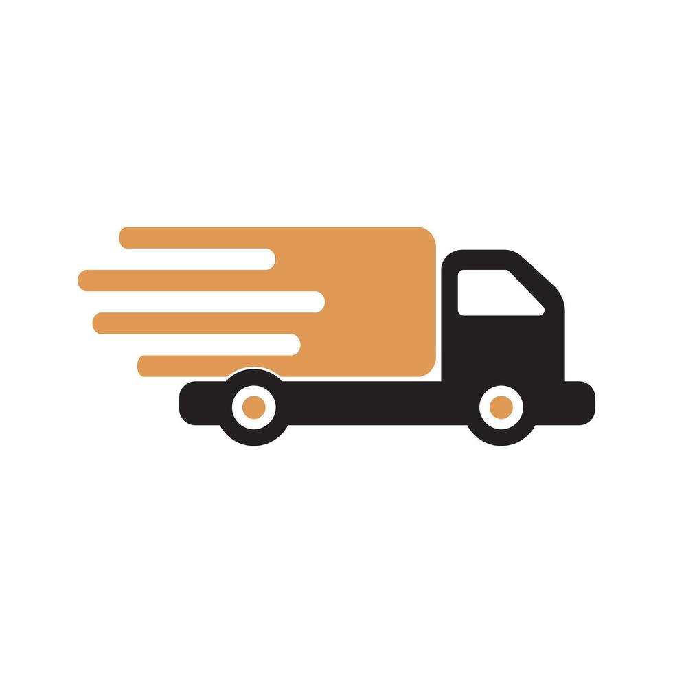 Van icon in black silhouette side view flat vect vector