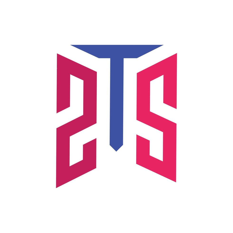 STS polygon logo design vector