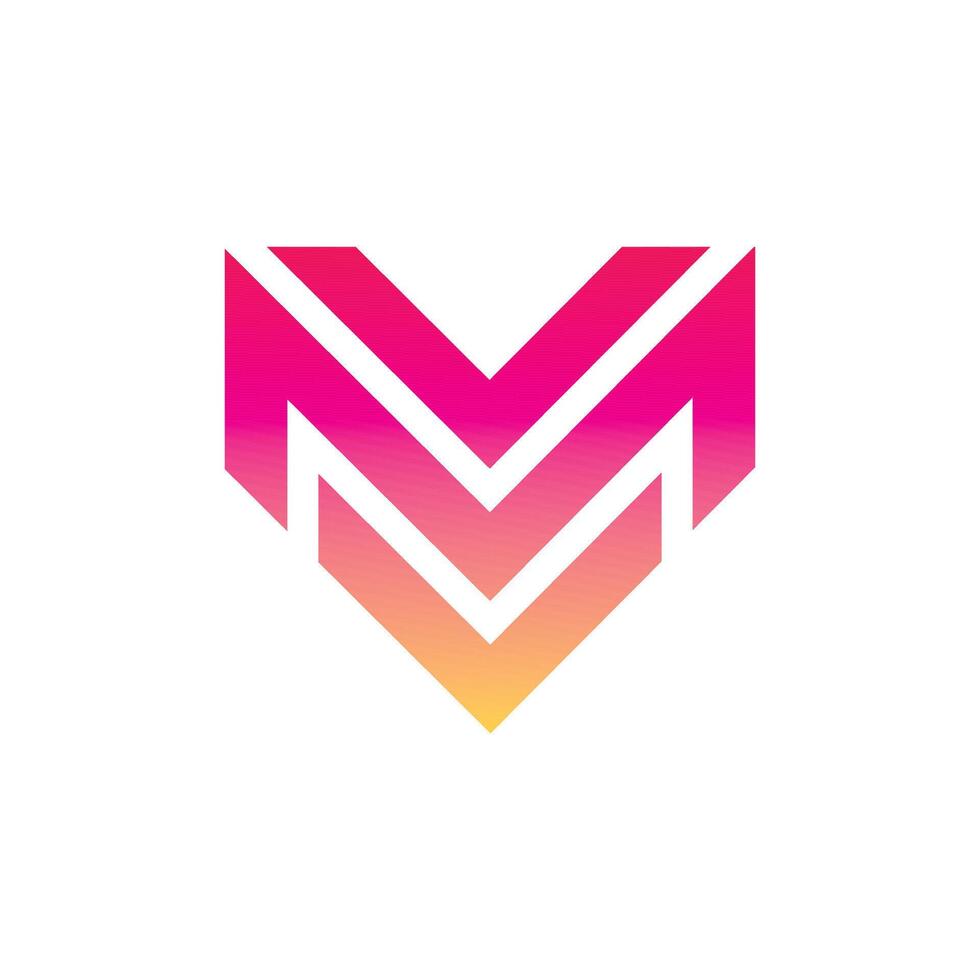 VMV letter logo template for business and identity vector