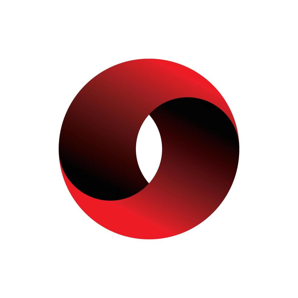3D circle illustration on white background vector