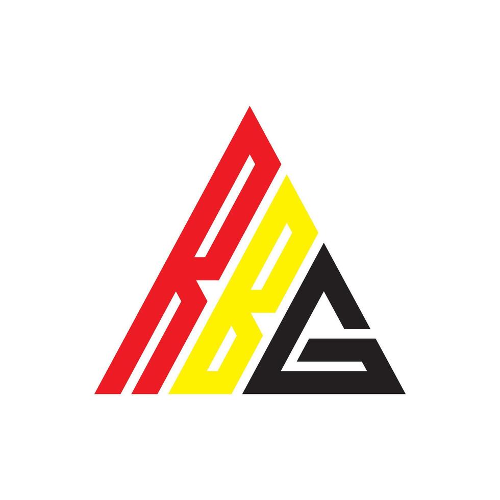 RGB triangle monogram logo design, template vector