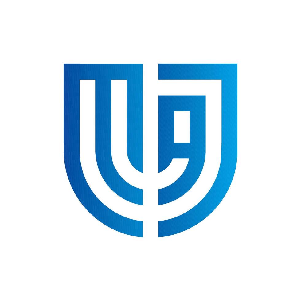 UA shield logo design for security company vector