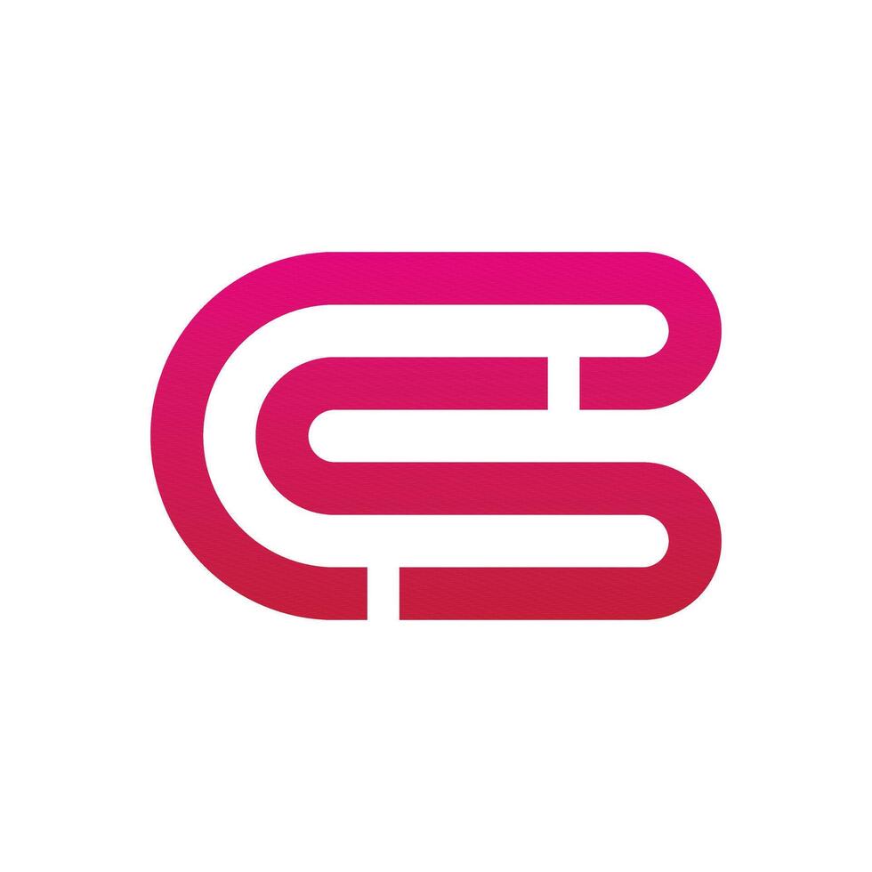 CS and SC letter logo design template vector