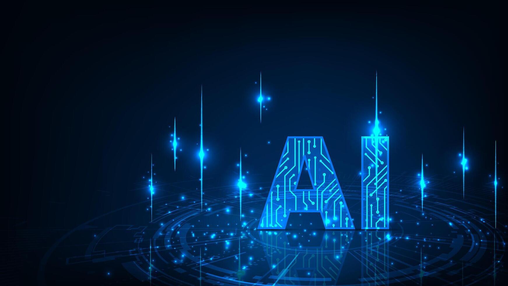 Artificial intelligence futuristic digital technology concept. Technology abstract background. vector