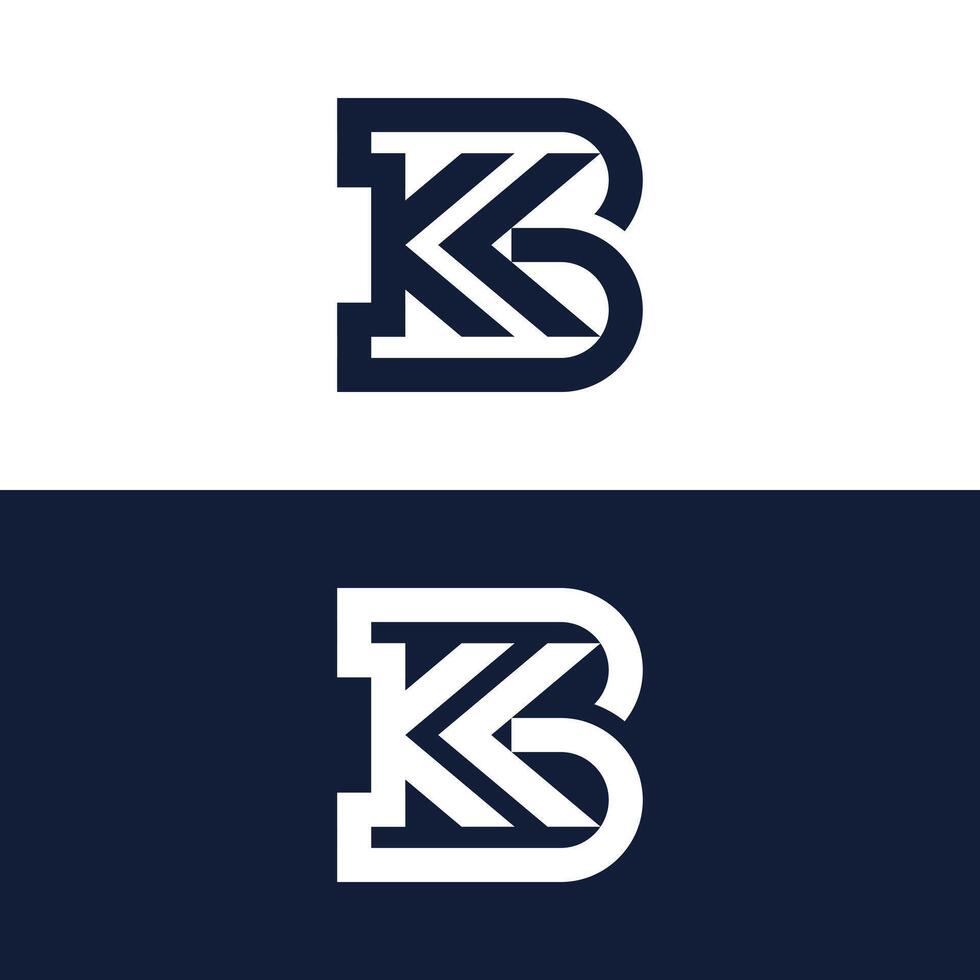 Creative KB letter logo. vector