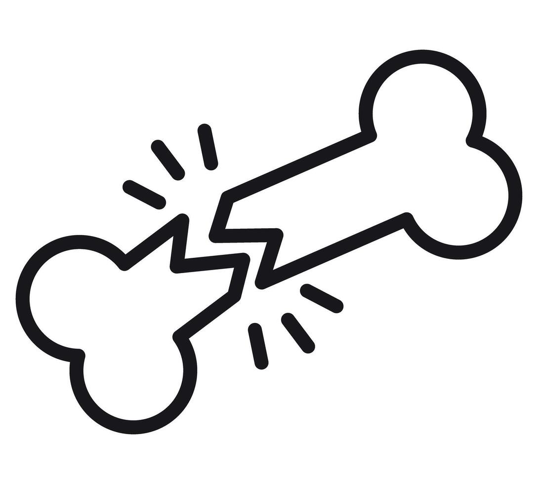 Fracture icon. Modern outline Fracture logo concept on white background from Insurance collection. Suitable for use on web apps, mobile apps and print media. vector