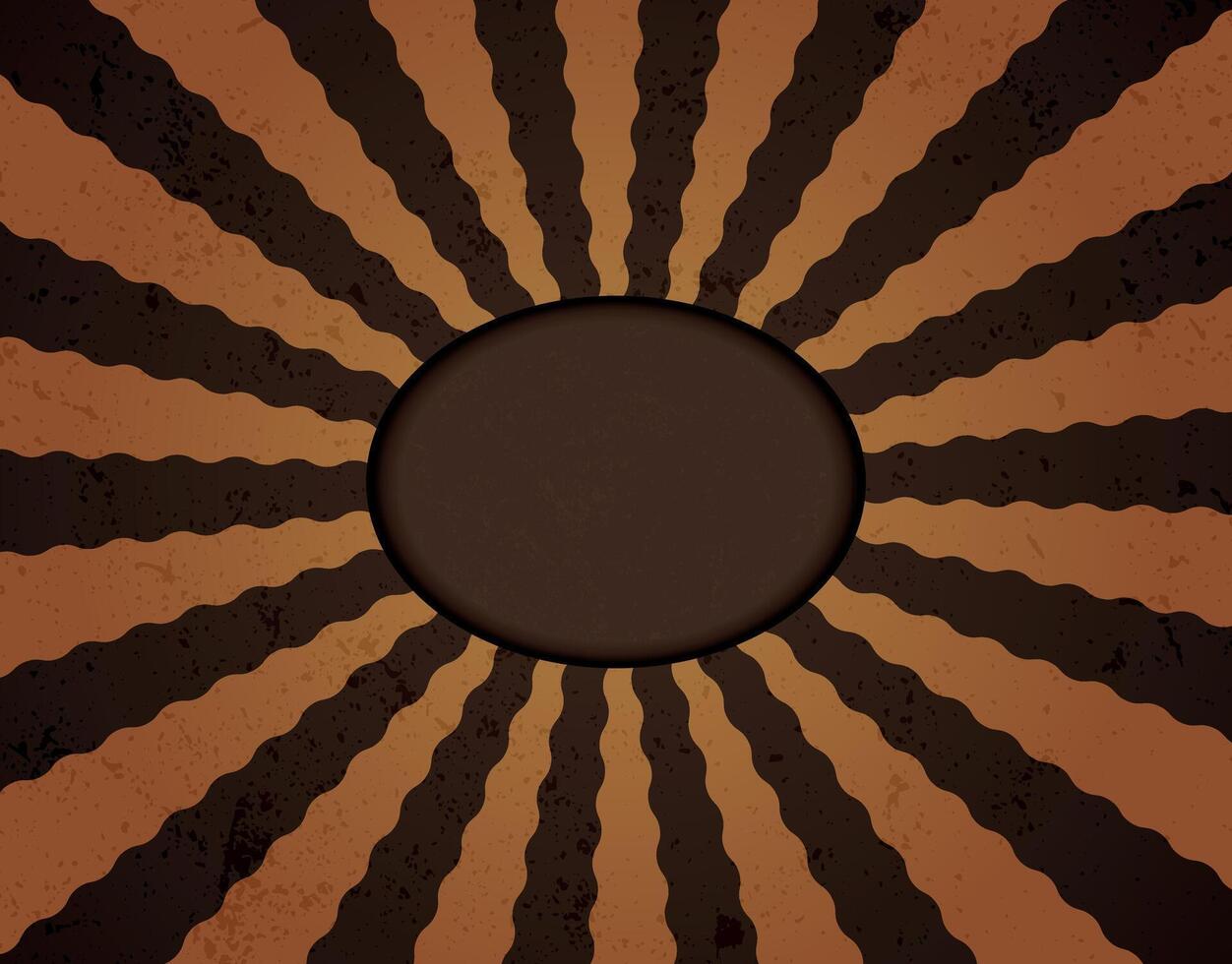 Dark Retro Sunburst Frame Background vector