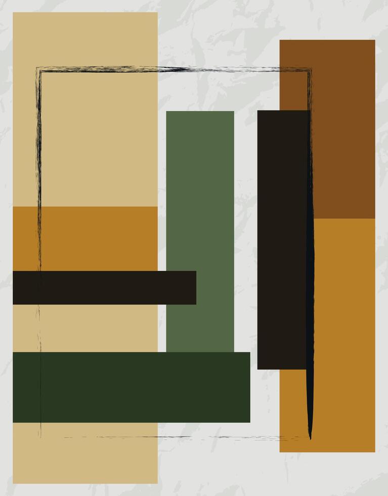 Modern Geometric Abstract Minimalist Art vector
