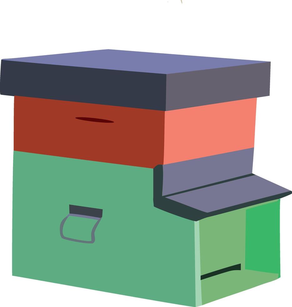 A bee box with a lid and a lid vector