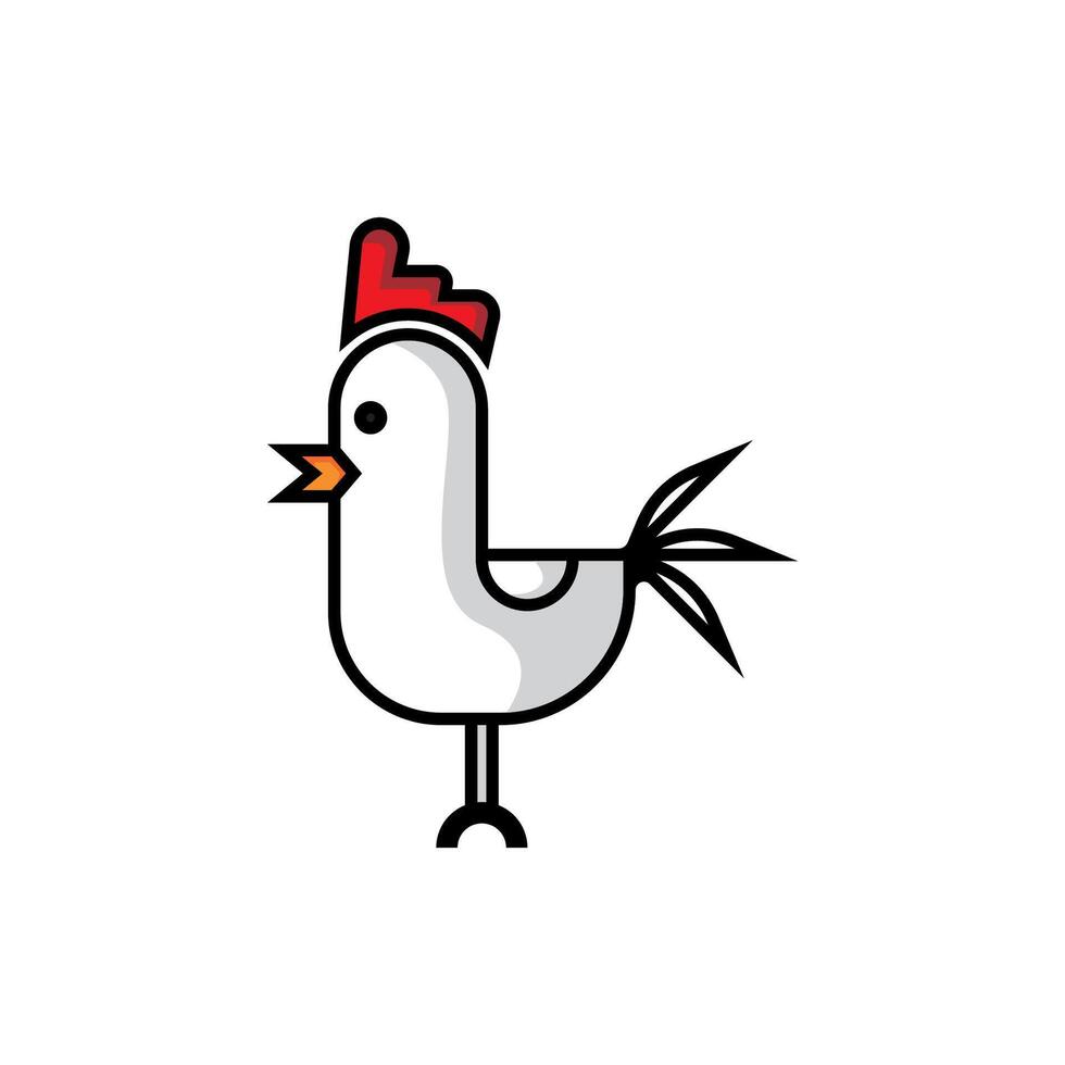 mascot symbol logo character rooster vector
