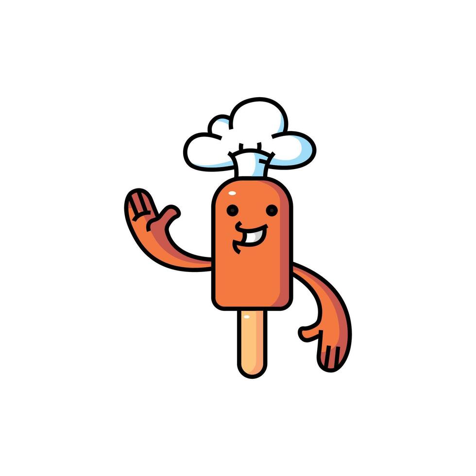 mascot symbol logo character ice cream vector