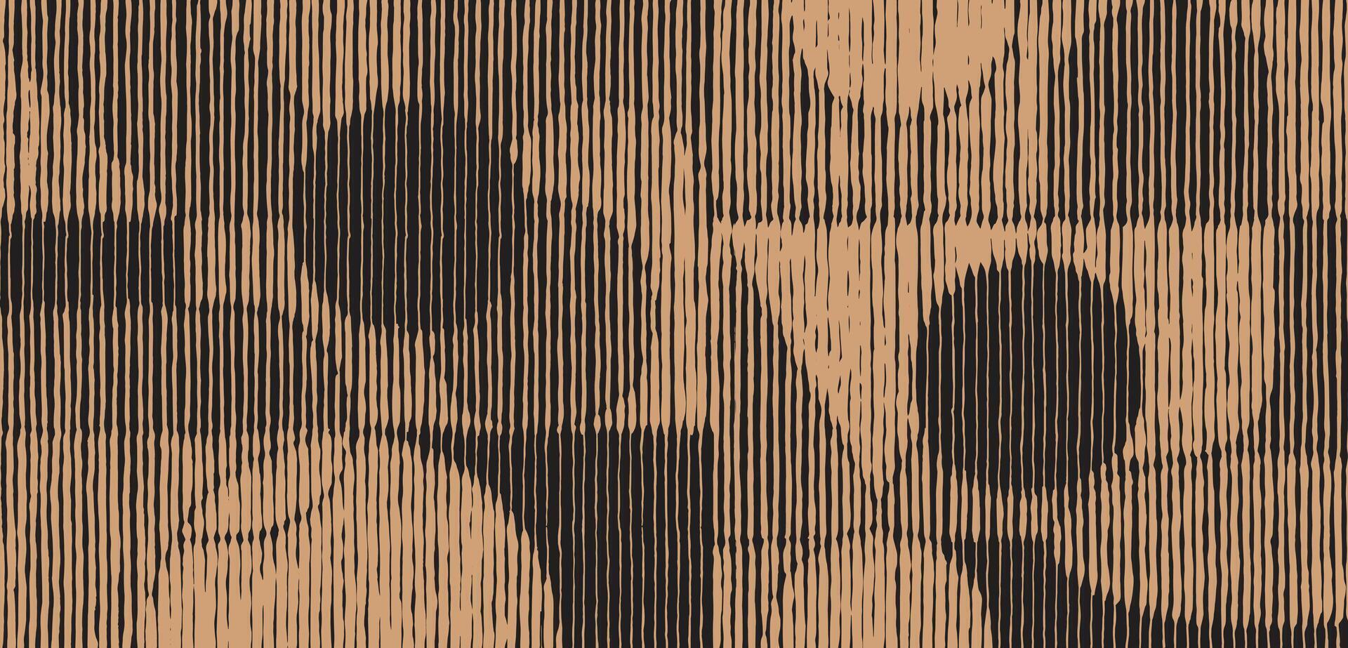 Crafted hand drawn brush line abstract geometric pattern, Japanese folk and Ethnic wood carving, engraving, weaving, basketry textured surface background, simple graphic for fabric, stationery vector
