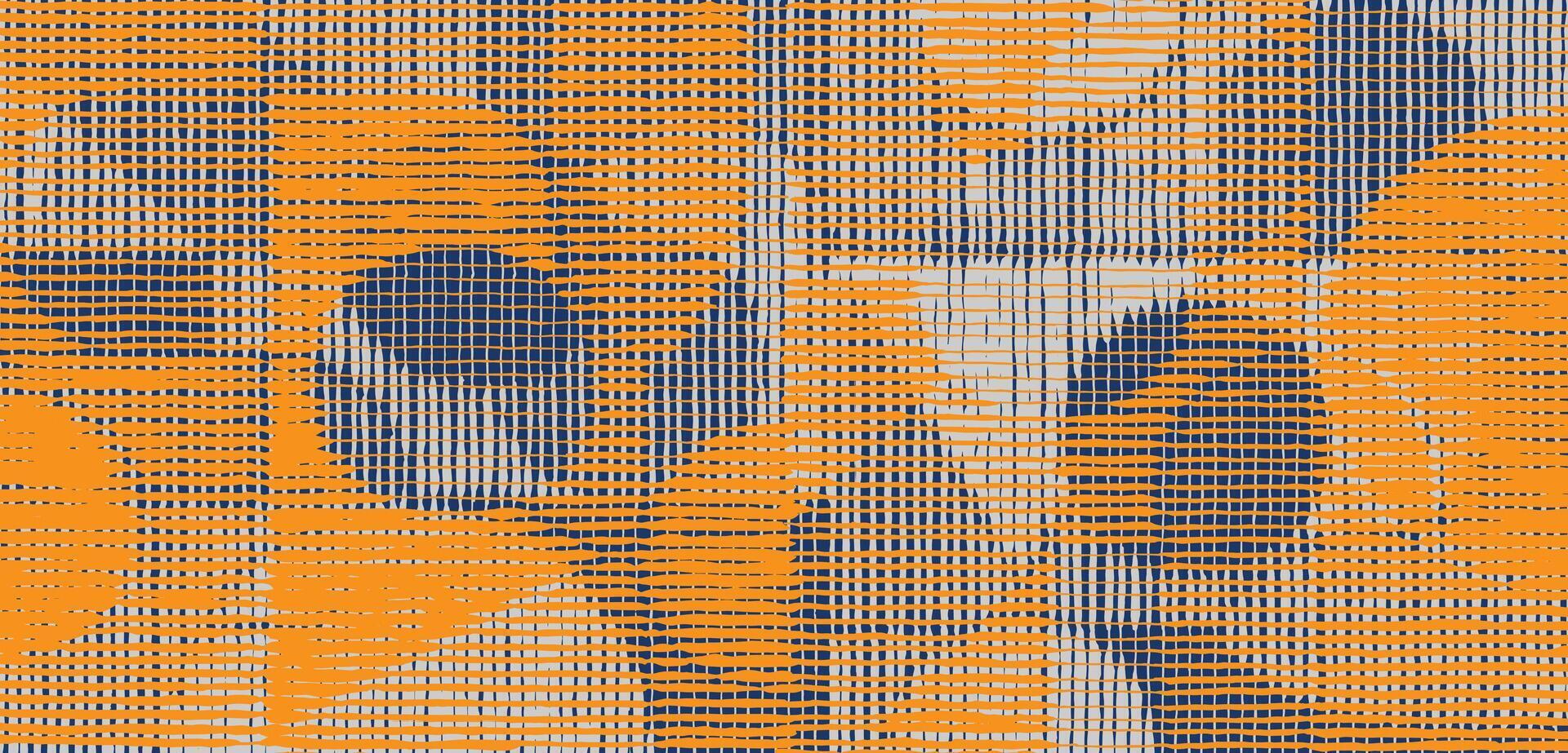 Crafted hand drawn brush line abstract overlapping geometric pattern, Japanese folk and Ethnic wood carving, engraving, weaving, basketry textured surface background vector