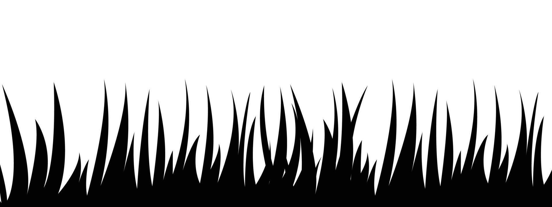 silhouette grass design template flat style. vector