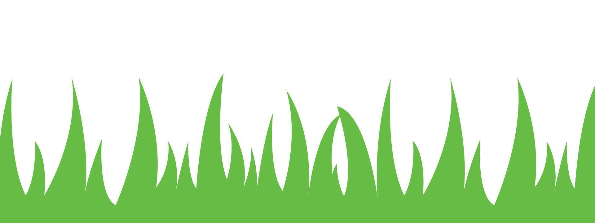 Green grass design flat illustration on white background vector