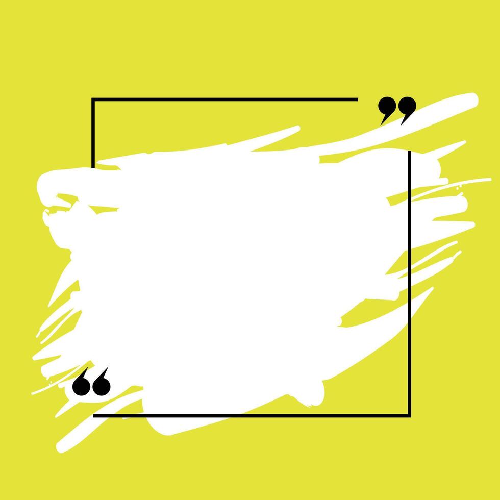 Quote frames templates with brush stroke design. vector
