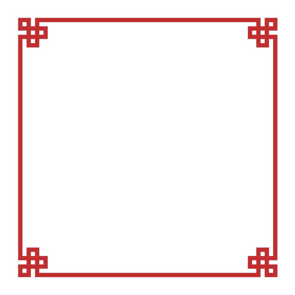 Chinese new year traditional decoration border frame design vector