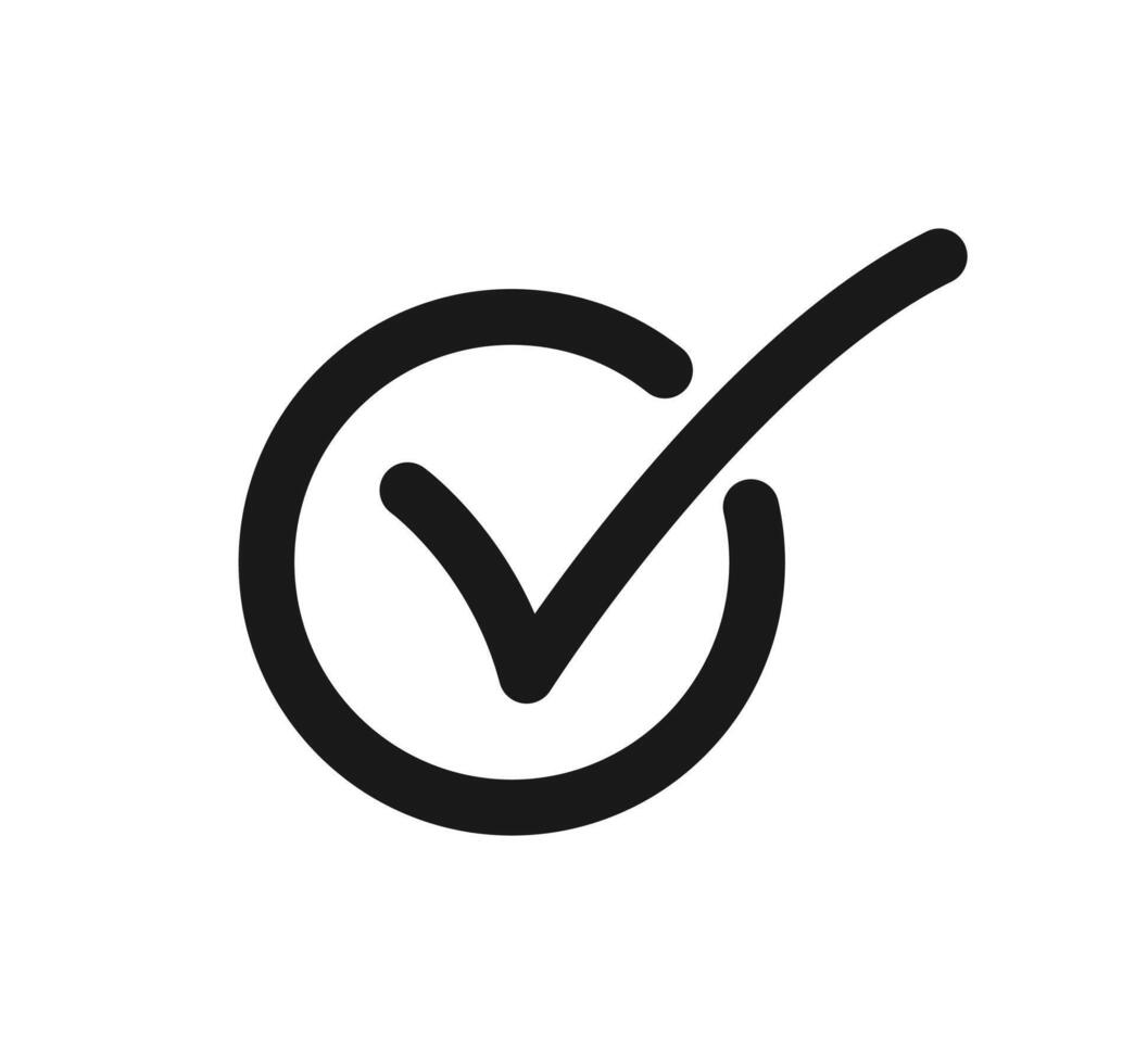 Check mark tick list icon vector