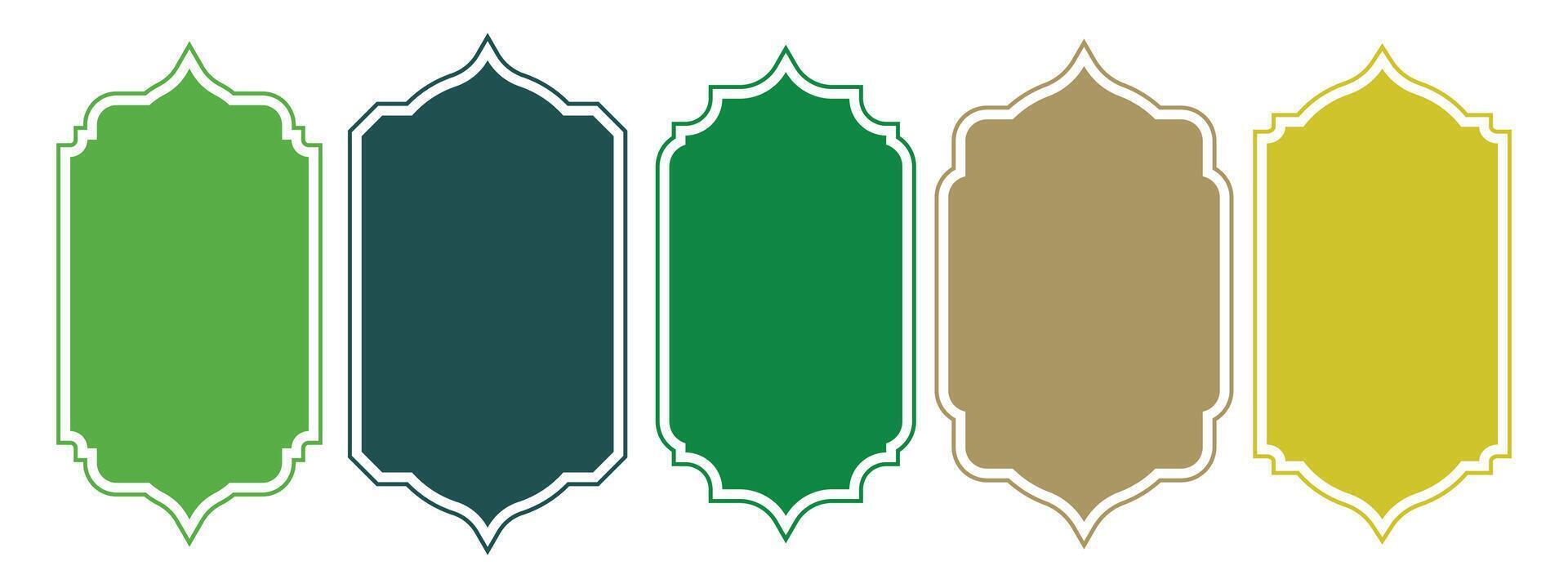 Islamic ramadan kareem in oriental style. Borders and frames in boho style. vector