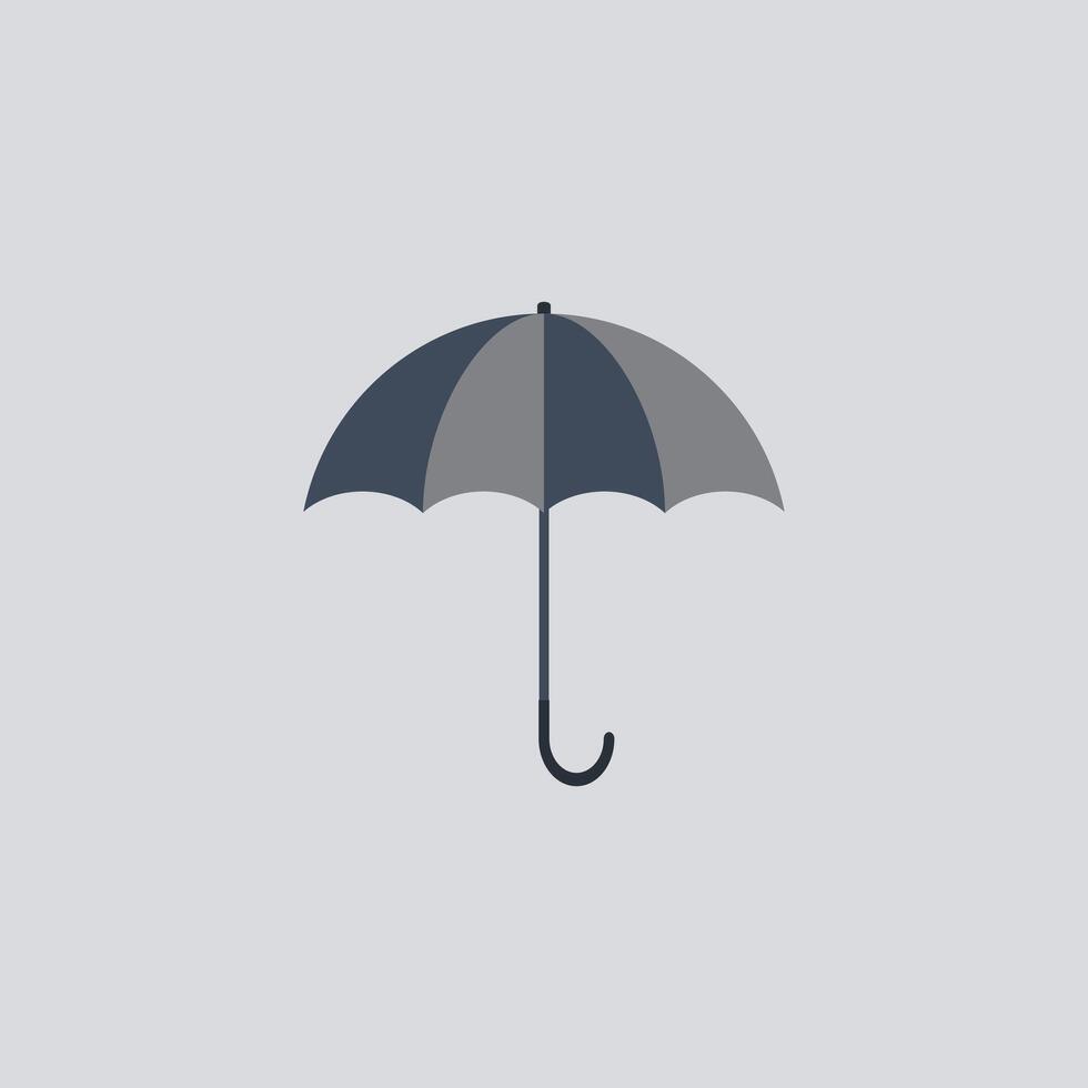 An umbrella icon on a gray background vector