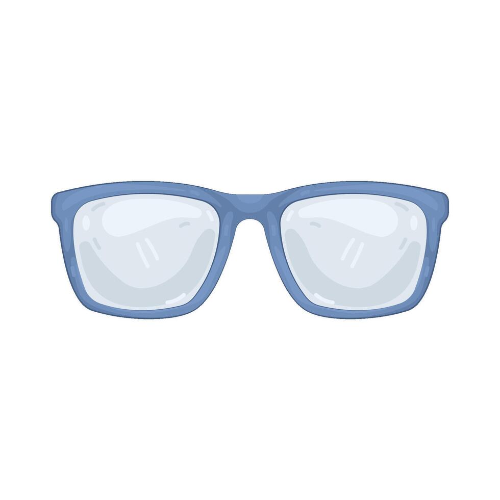 blue eyeglasses illustration vector
