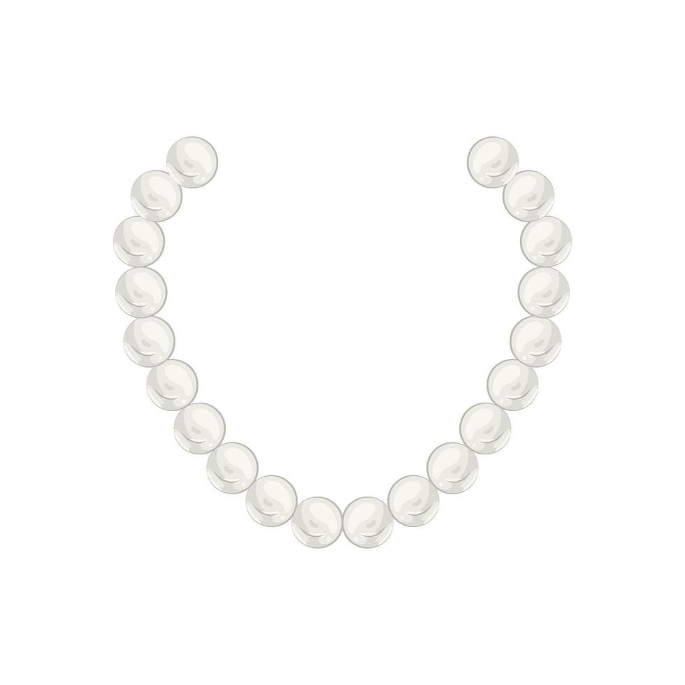 pearl necklace illustration vector