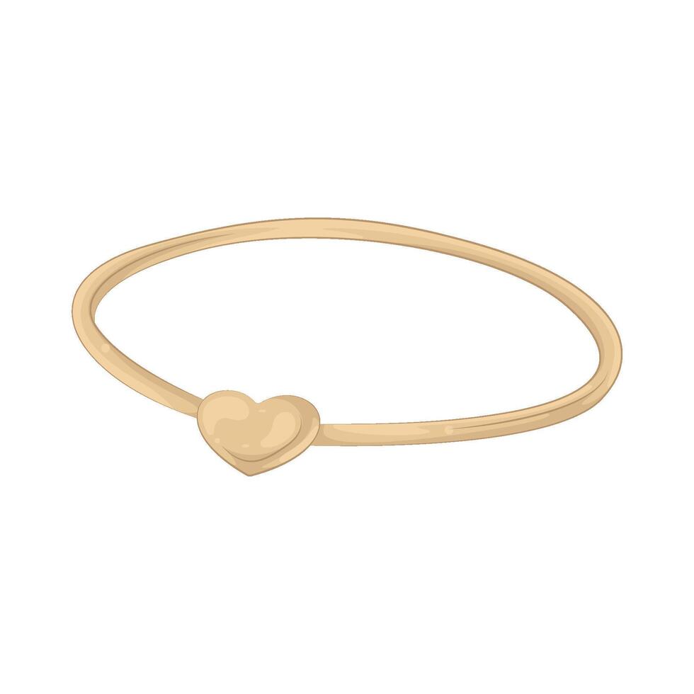 Illustration of gold bracelet vector