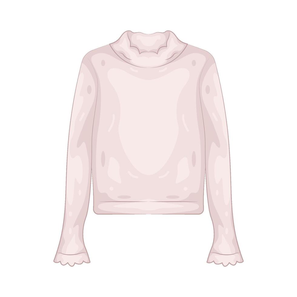 Illustration of turtleneck Sweater vector