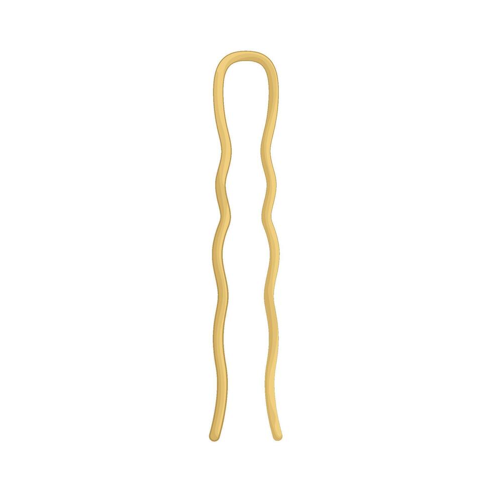 Illustration of gold Hairpin vector