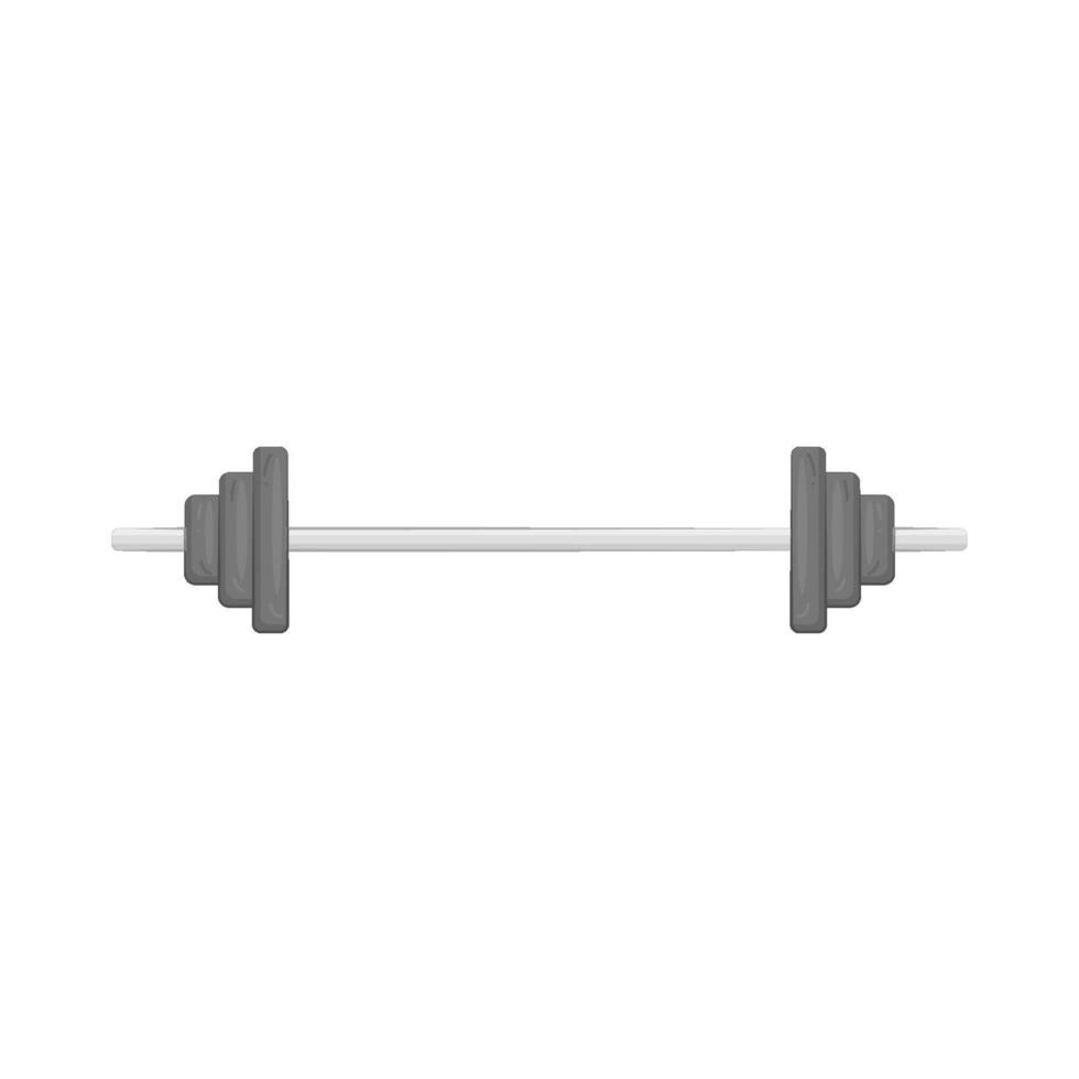 Illustration of black barbell vector
