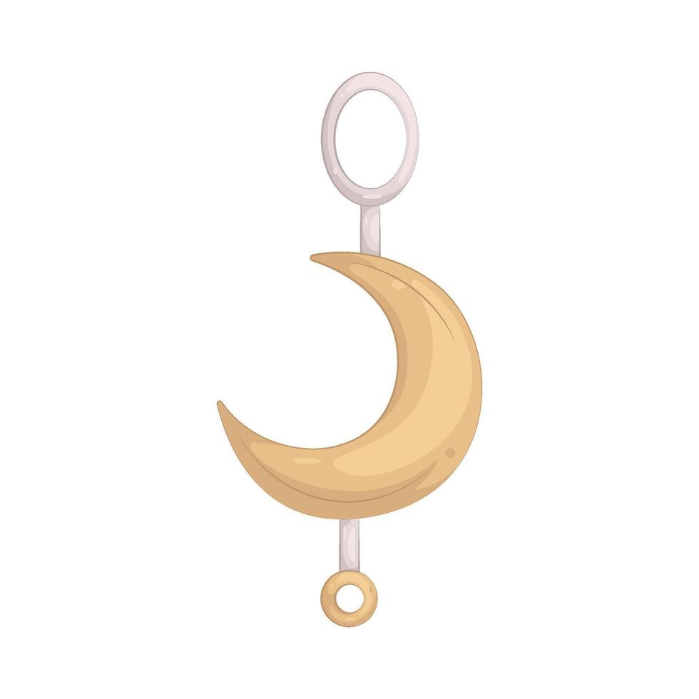 moon shaped earrings vector