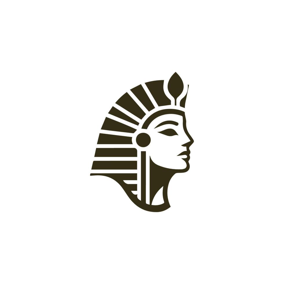 the egyptian pharaoh logo is shown in black and white vector