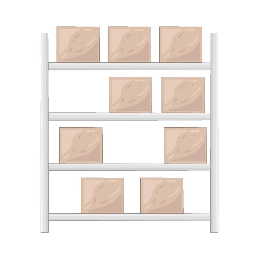 Illustration of storage rack vector