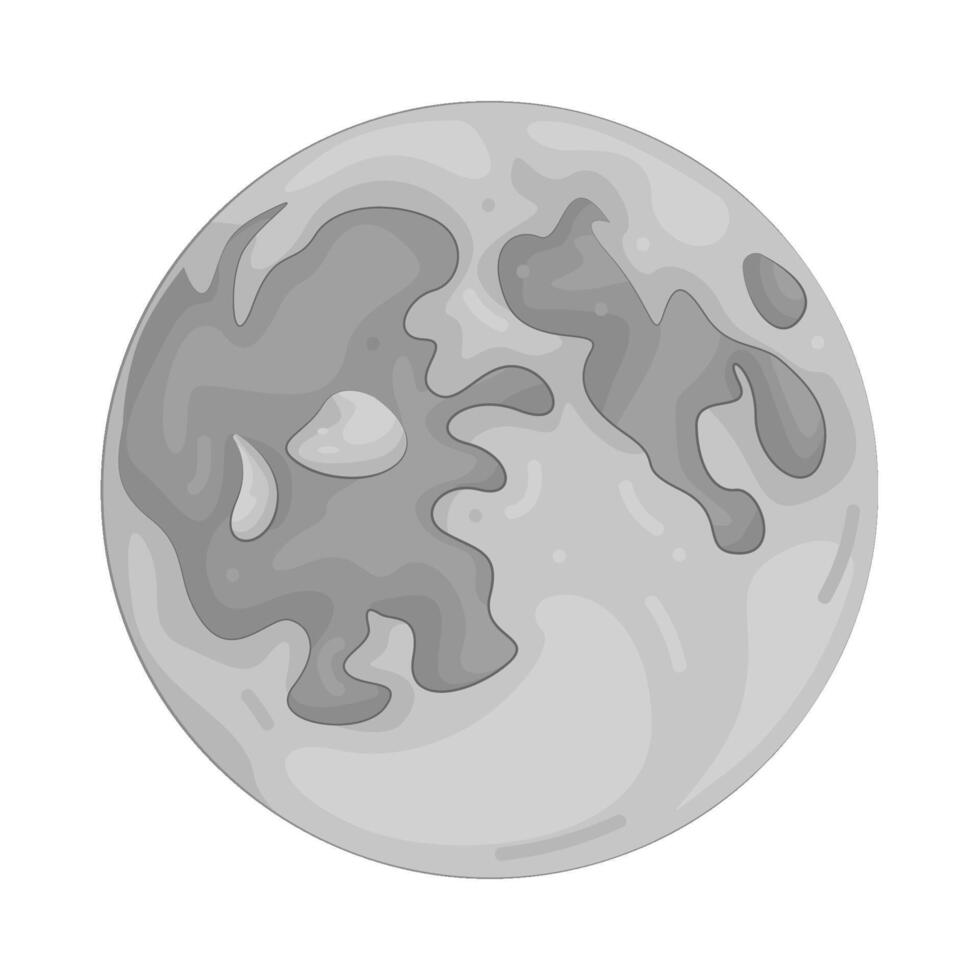 Illustration of a full moon vector
