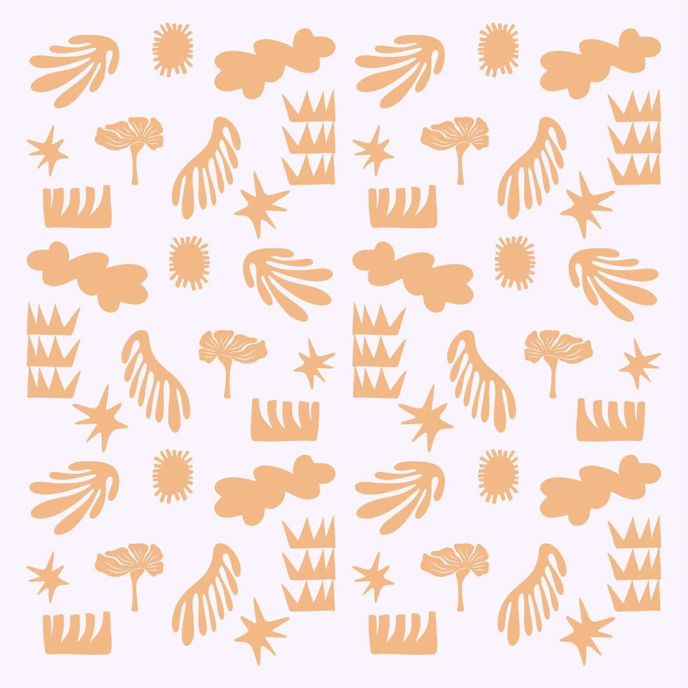 Abstract vintage shape pattern background layout banner textile motif design illustration print art editable vector