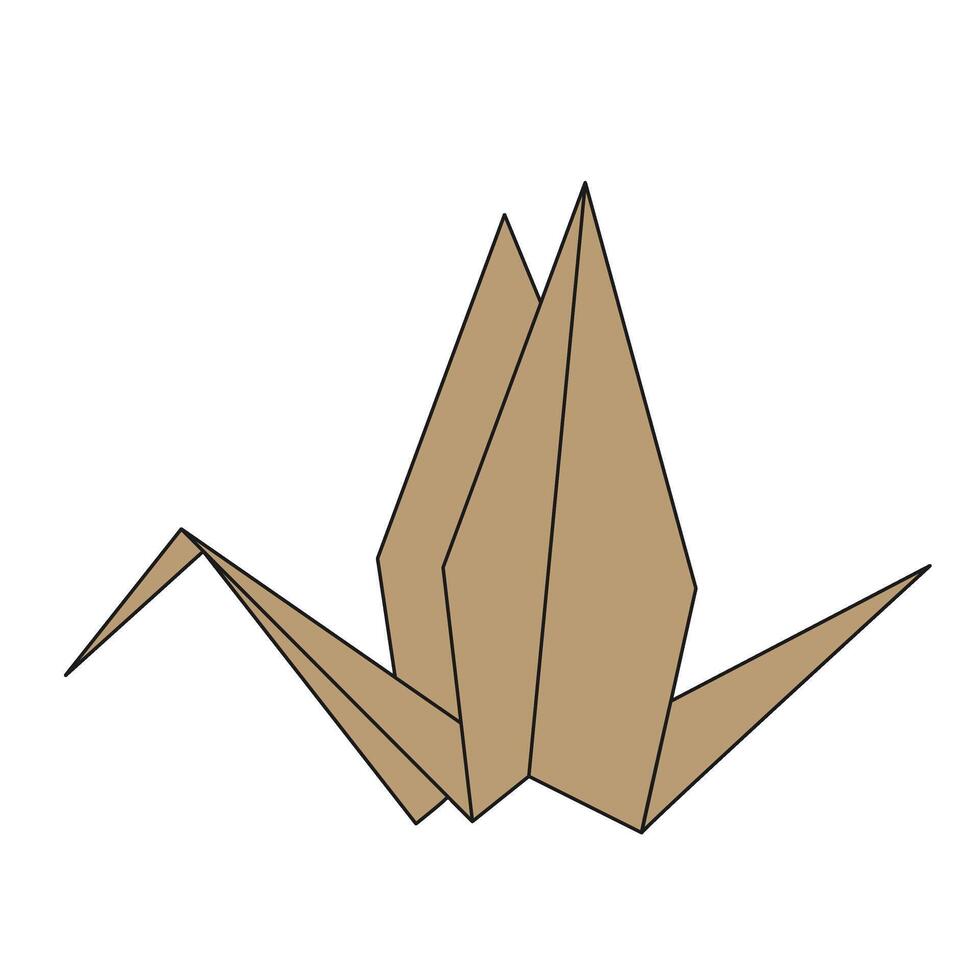 bird classic style origami illustration vector