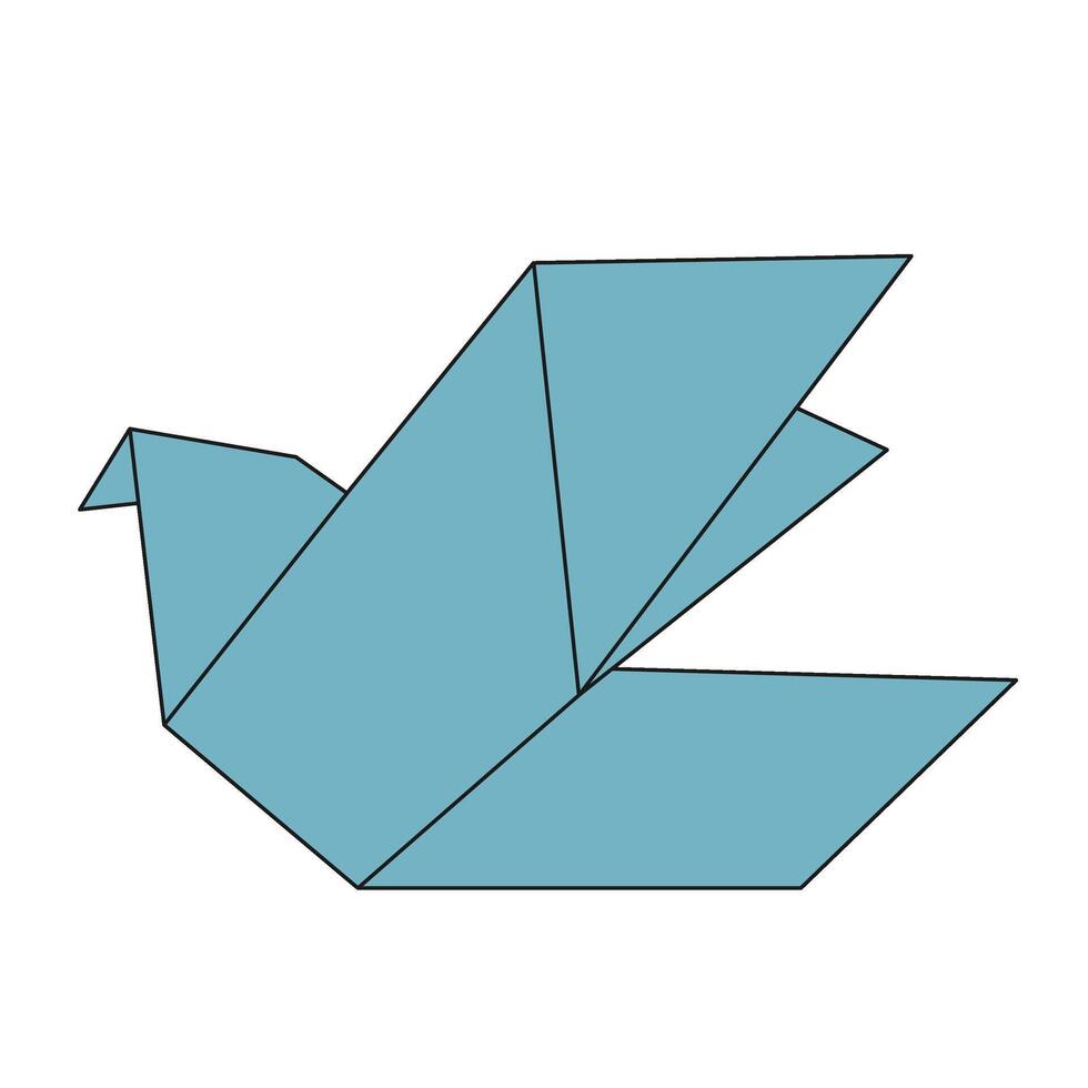 Bird eagle origami illustration vector