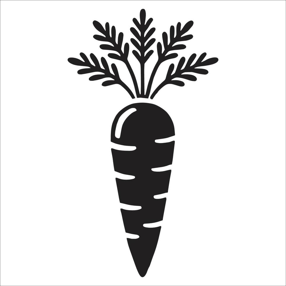 Carrot icon isolated on white background illustration vector
