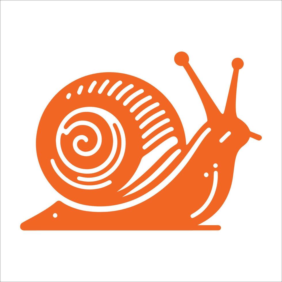Elegant Snail Silhouette with Unique Spiral Shell for Nature Inspired Art Creative Logo Designs Tattoo Concepts and Wildlife Conservation Themes vector