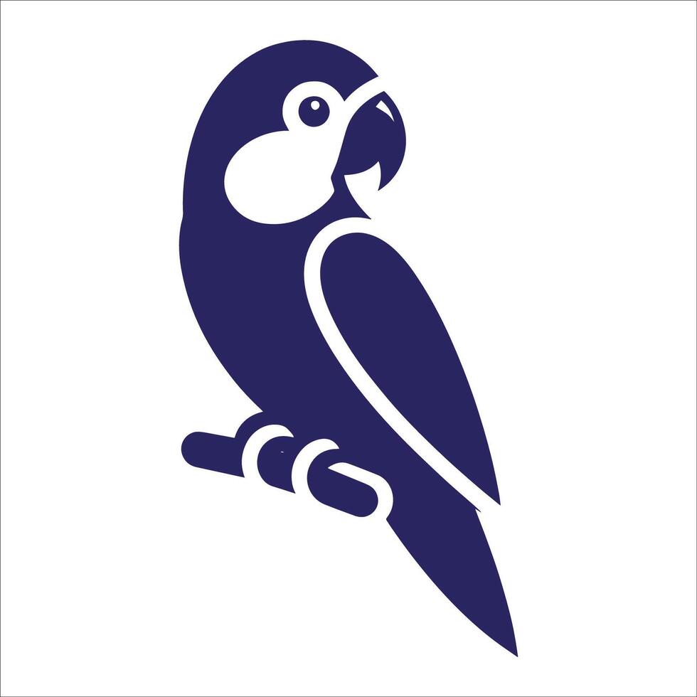 A blue parrot icon on a white background vector