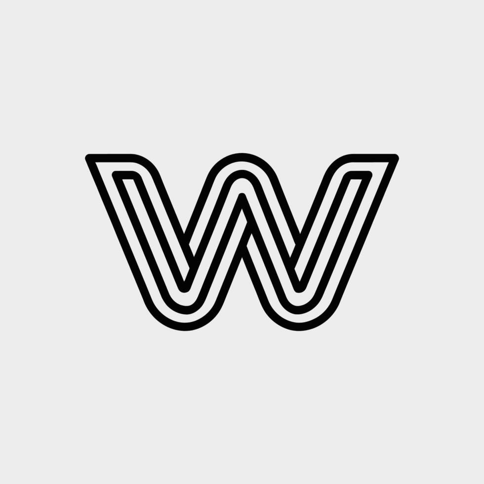 W letter logo, unique logo, company logo vector