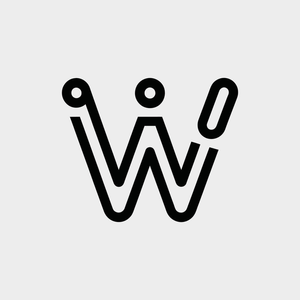 W letter logo, unique logo, creative logo, company logo vector