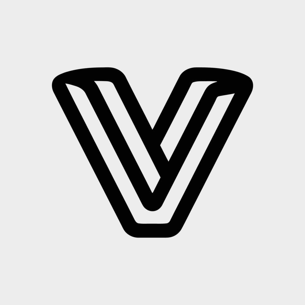 V letter logo, unique logo, creative logo vector