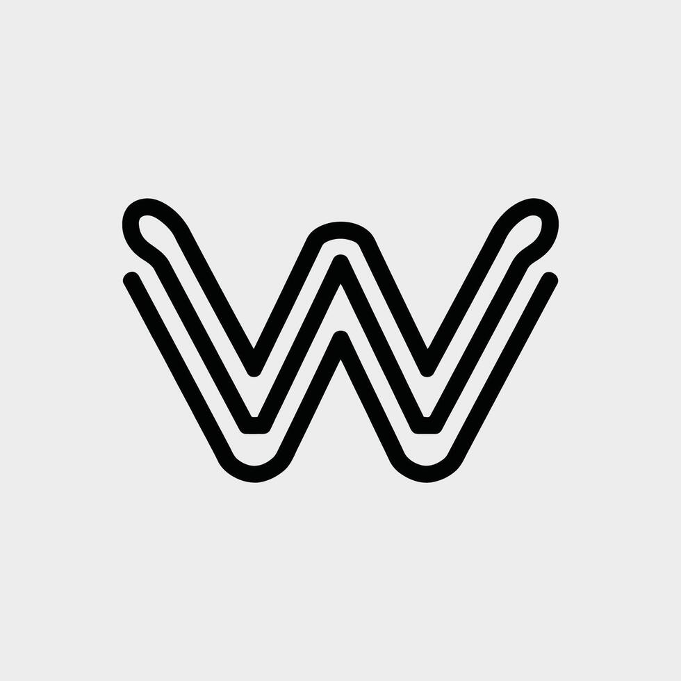 W letter logo, unique logo, modern logo, business logo vector