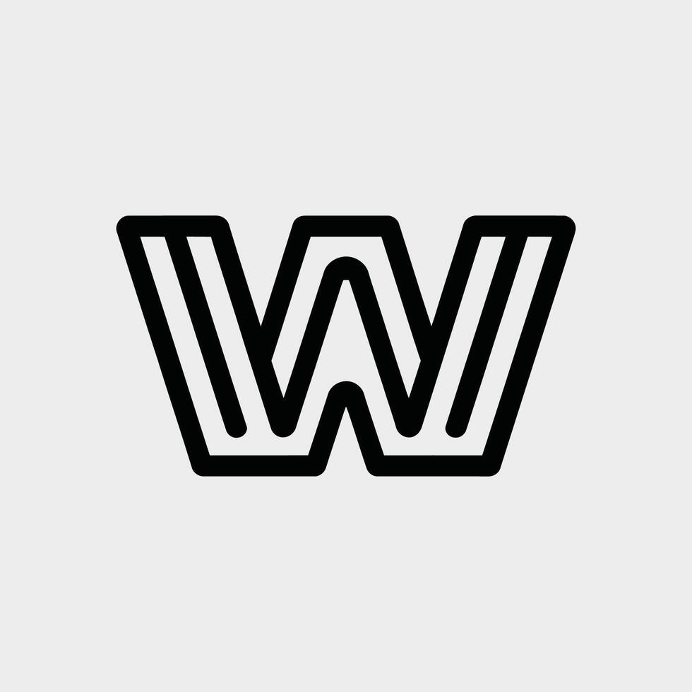 W letter logo, unique logo, creative logo vector